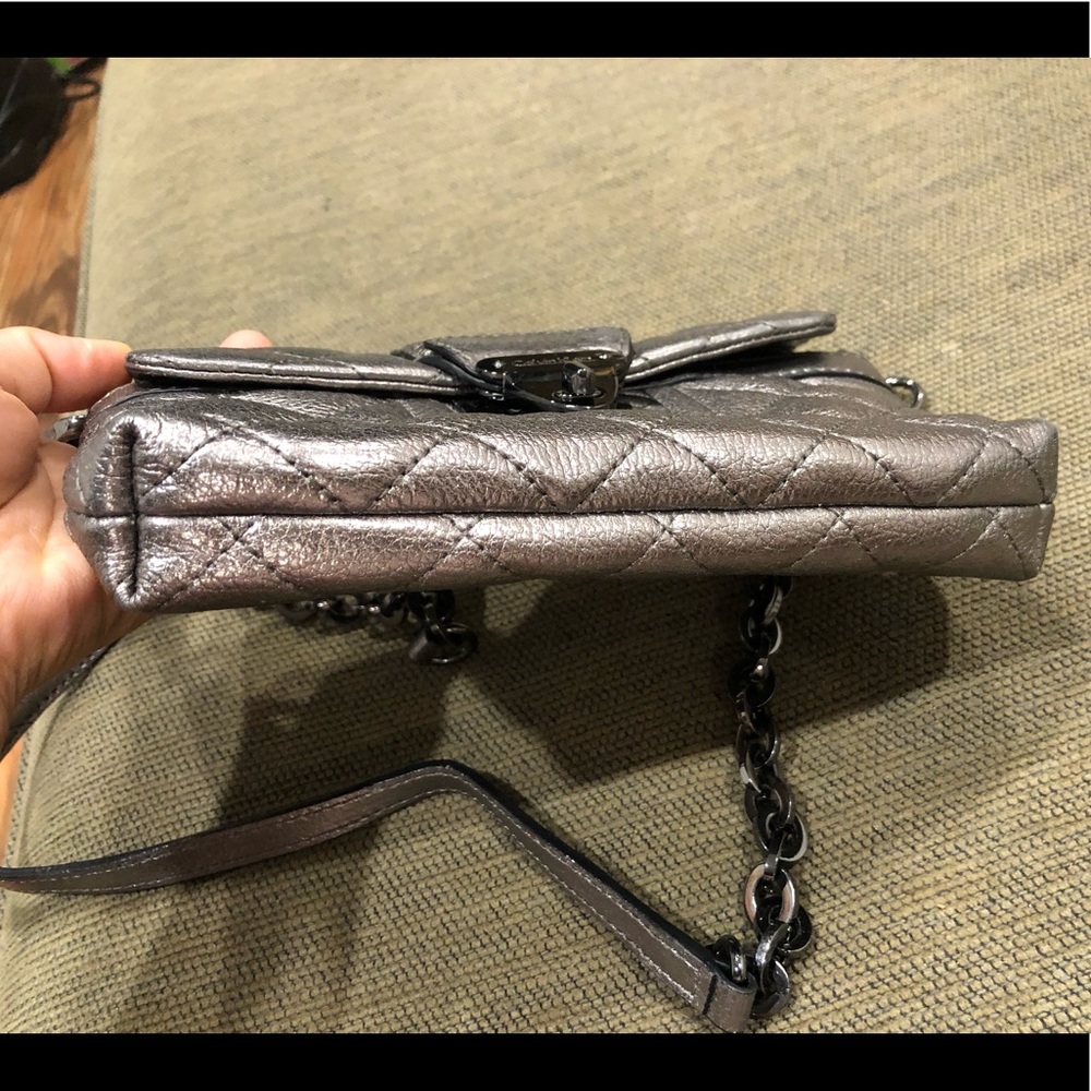 Calvin Klein Leather Crossbody Shoulder Bag Purse - Picture 12 of 16